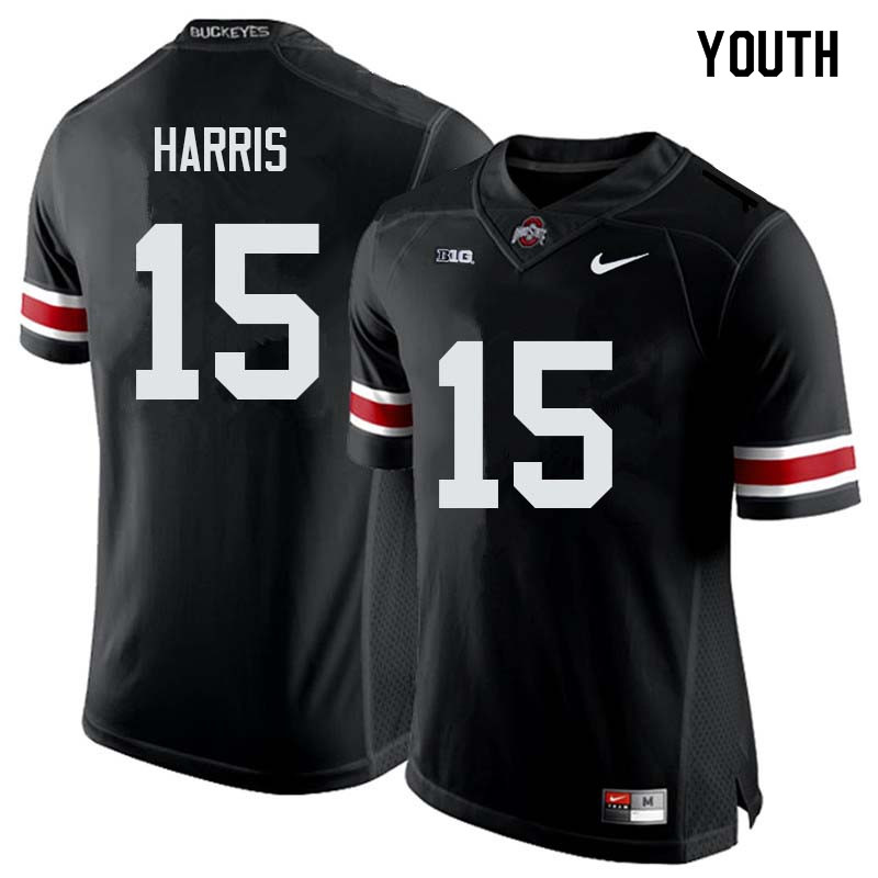 Youth #15 Jaylen Harris Ohio State Buckeyes College Football Jerseys Sale-Black